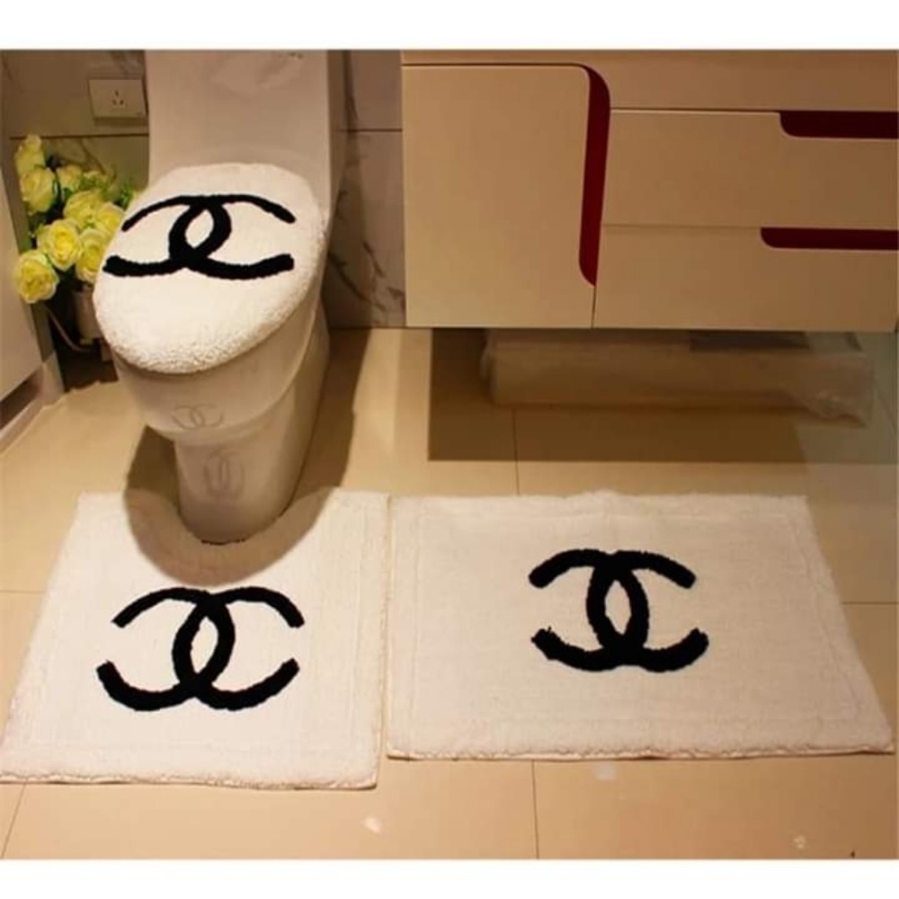 3 piece bath rug set